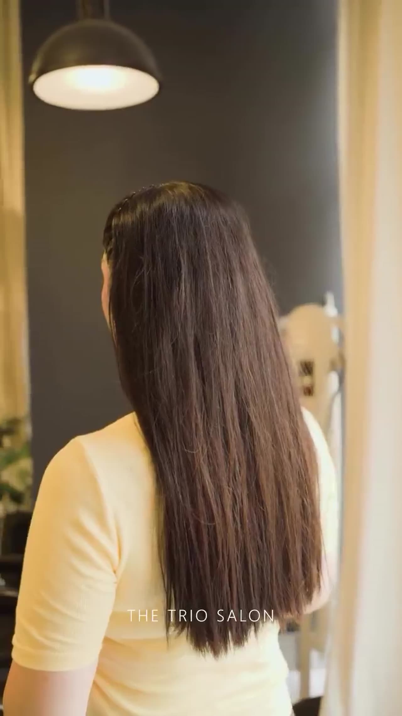 Dimension brought into her hair with a rich, warm blend.